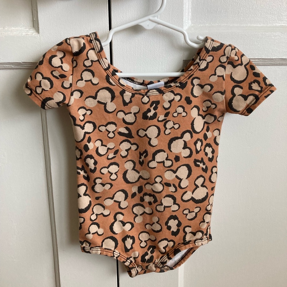 Wild Rich Kids Mickey Leopard Print leotard 3/4